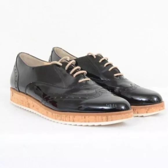 Paul Green Wing Tip Black Brogue Loafers - Picture 1 of 9